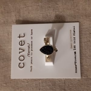 Covet 14k Gold Plated Semi-precious Stone Ring